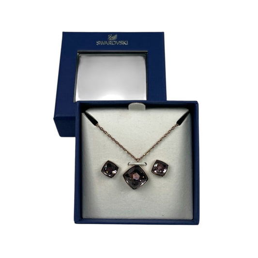 Collar + Aros  SWAROVSKI  Color Lila Talle Unico