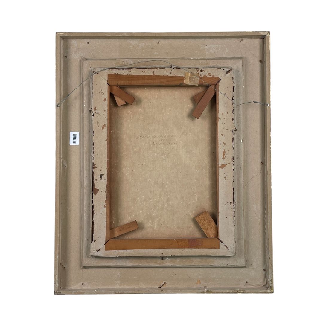 Arte sin Vidrio CARLOS CAÑAS Estilo Retrato Obra 40 cm X 30 cm Marco 56 cm X 46 cm