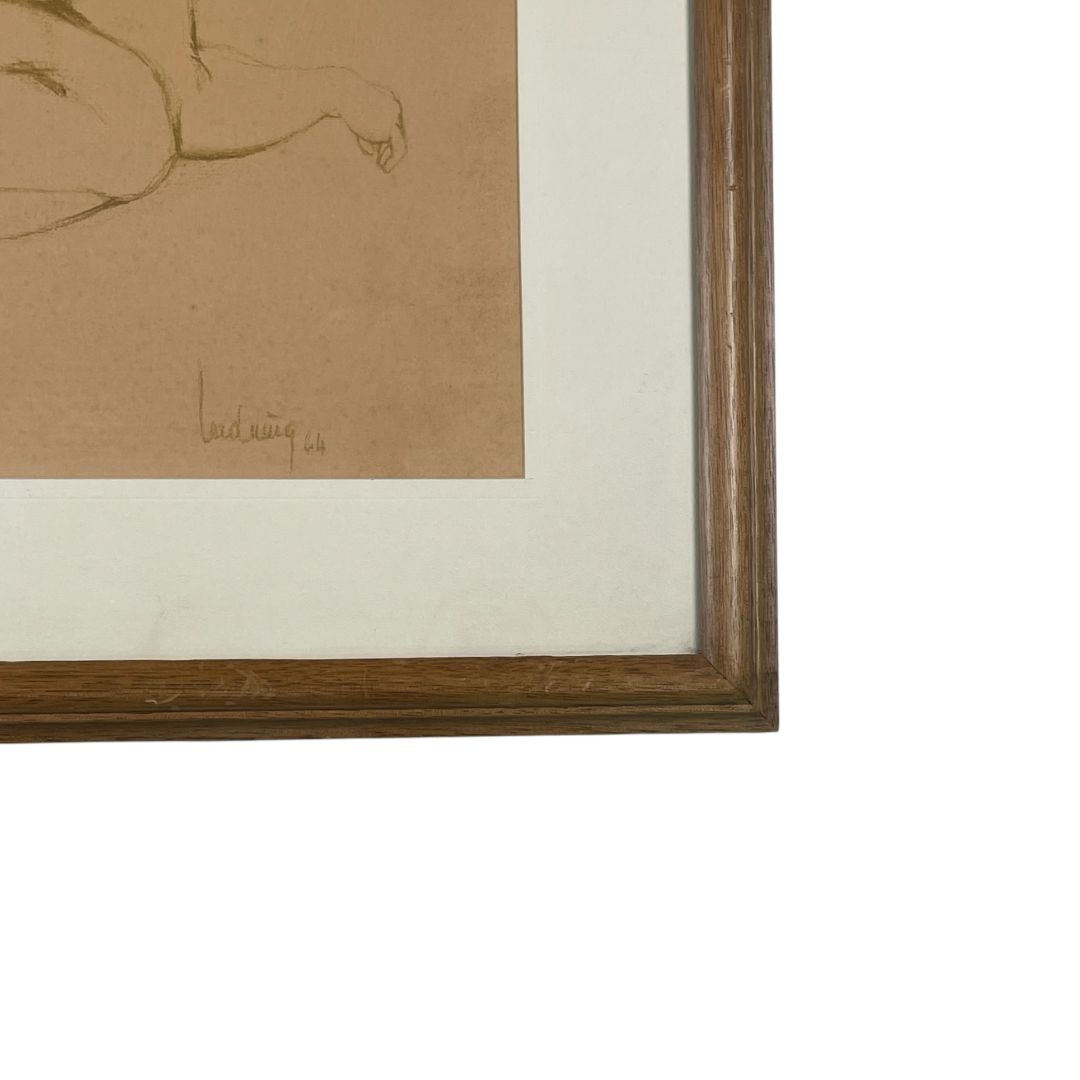 Arte con Vidrio ANONIMO Estilo Retrato Obra 33 cm X 44 cm Marco 56 cm X 68 cm