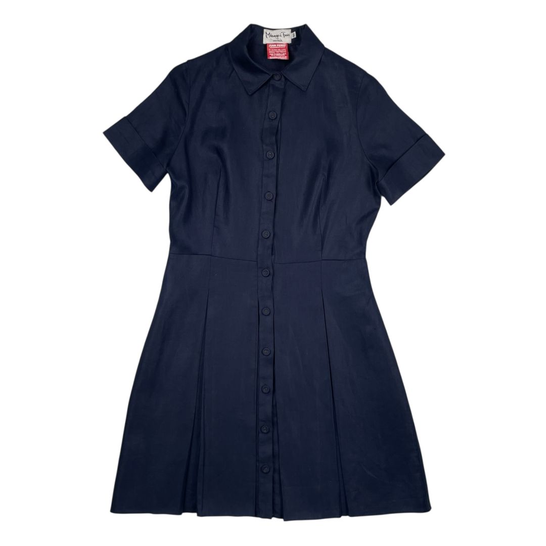 Vestido Manga Corta MENAGE A TROIS Color Azul Talle 42