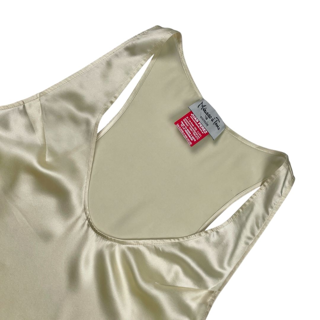 Top Sin Mangas MENAGE A TROIS Color Beige Talle 40