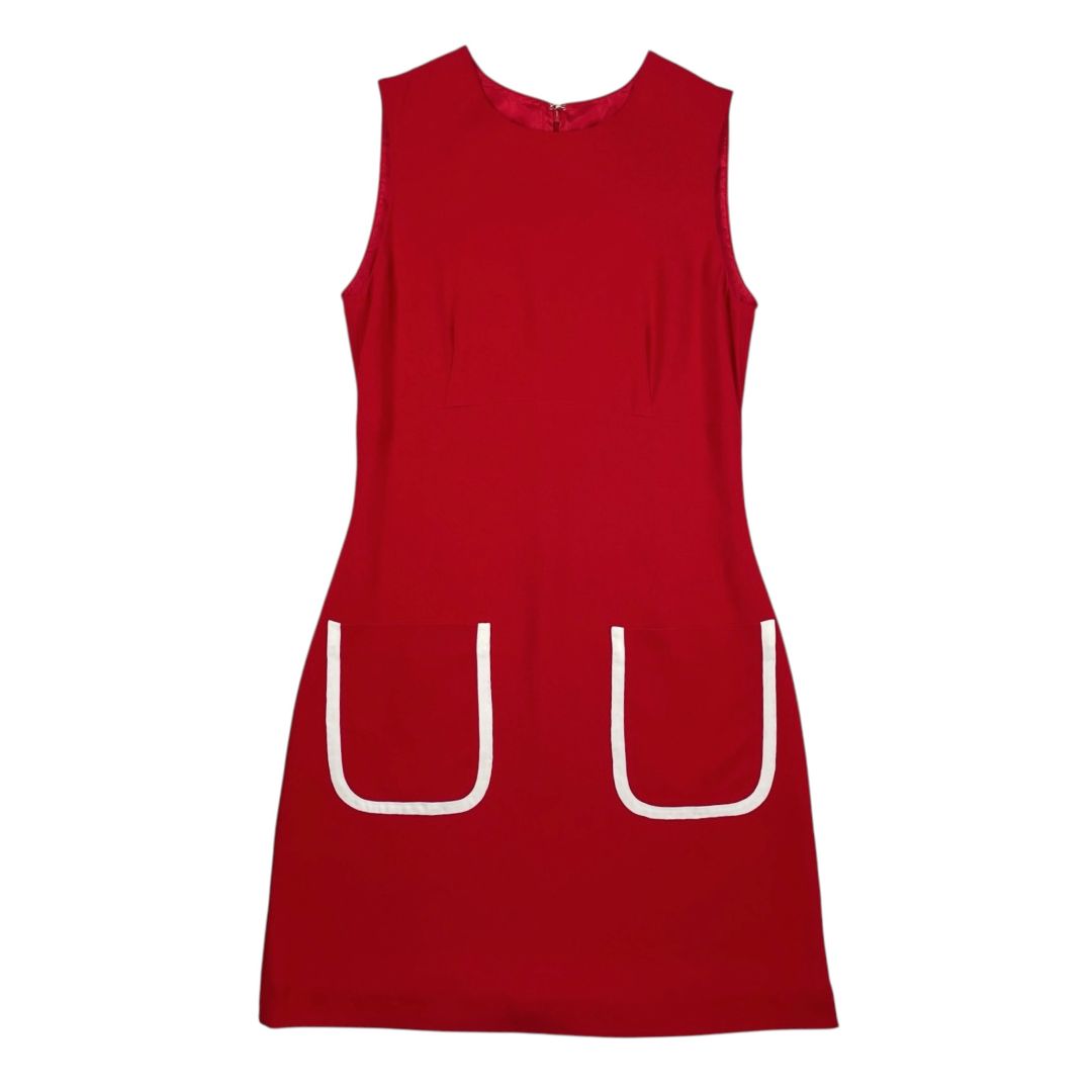 Vestido Sin Manga MENAGE A TROIS Color Rojo Talle 40