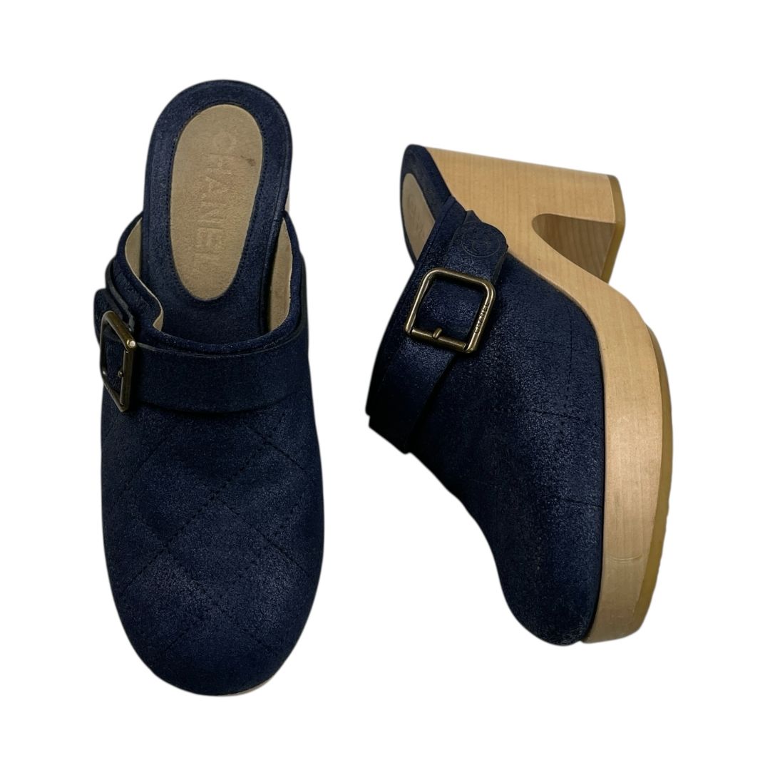Suecos CHANEL Color Azul Talle 36