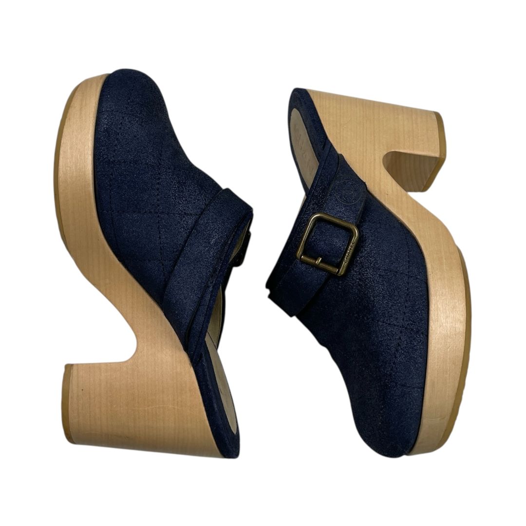 Suecos CHANEL Color Azul Talle 36