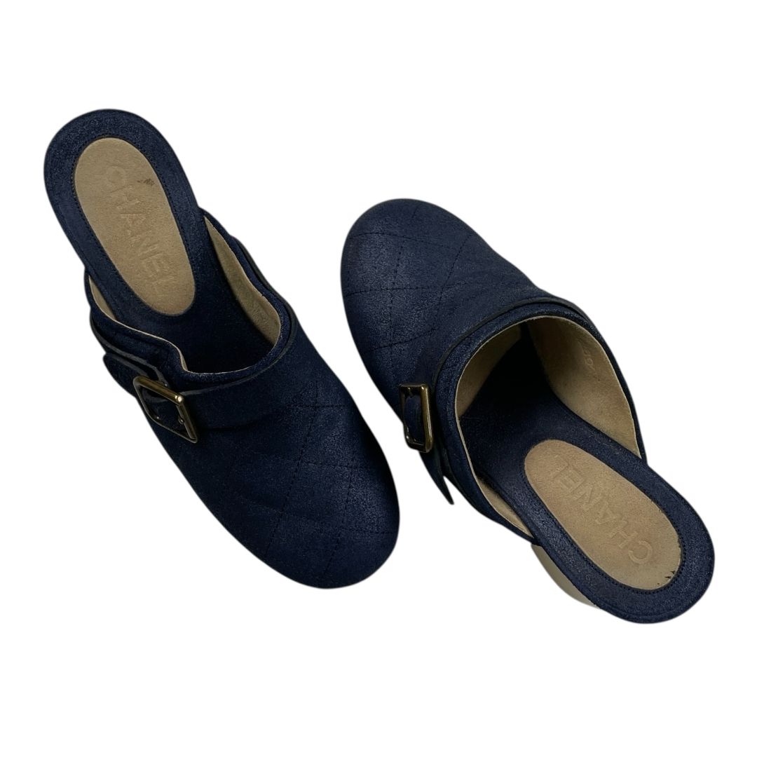 Suecos CHANEL Color Azul Talle 36