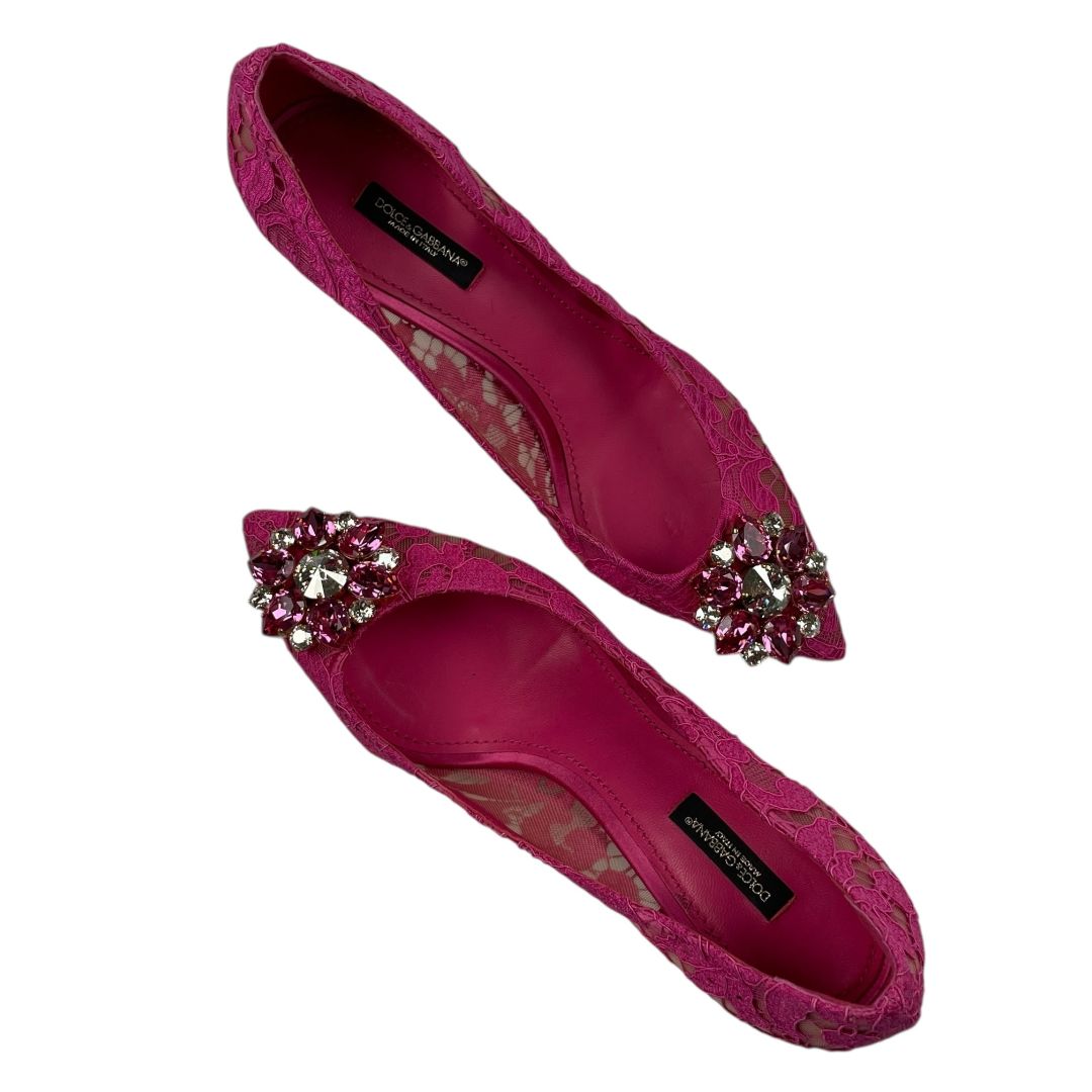 DOLCE GABBANA Zapatos Color Rosa Talle 38,5