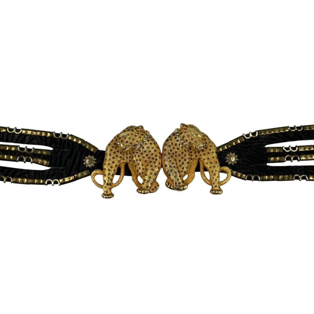 Cinturon Faja SIN MARCA Color Varios Negro y Dorado Medida 85cm