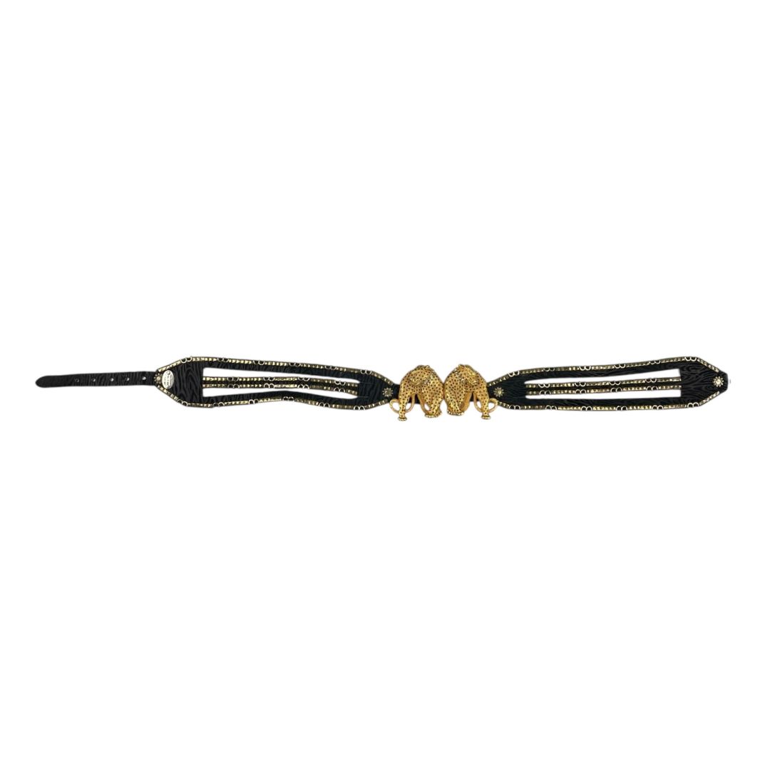 Cinturon Faja SIN MARCA Color Varios Negro y Dorado Medida 85cm