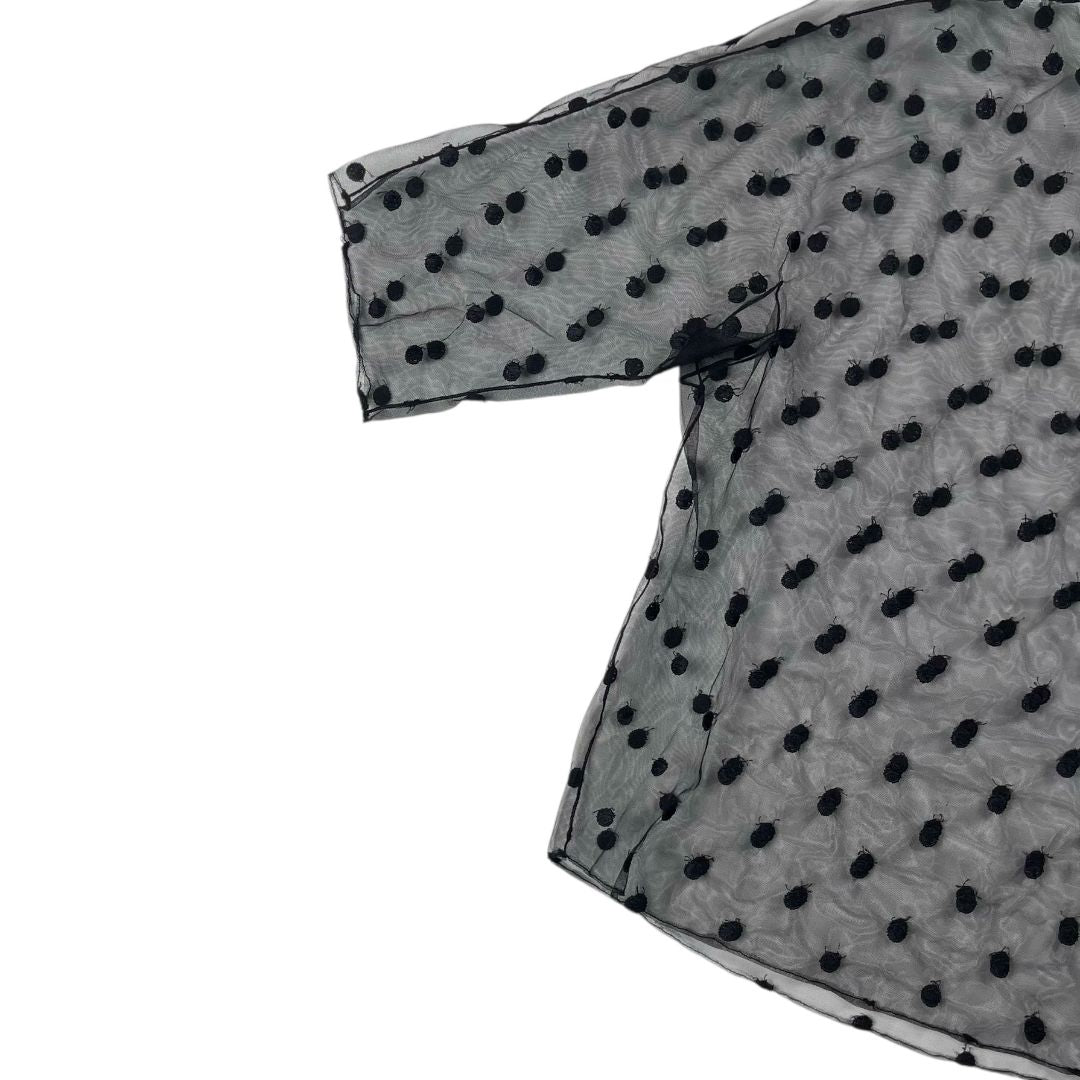 Blusa Manga Corta HOUSE OF MATCHING COLOURS Negro Talle S