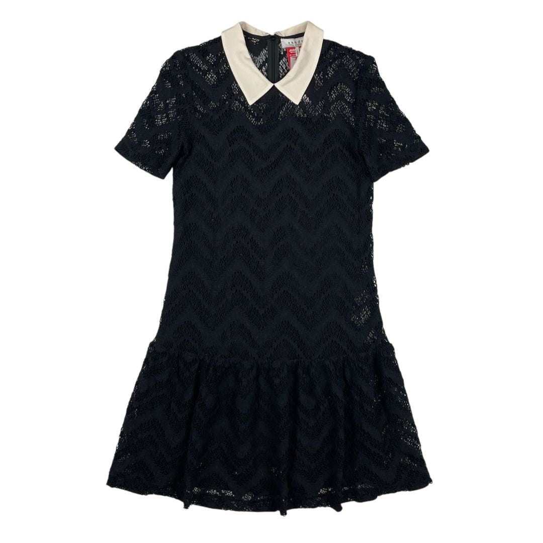 Vestido Manga Corta SANDRO Color Negro Talle S