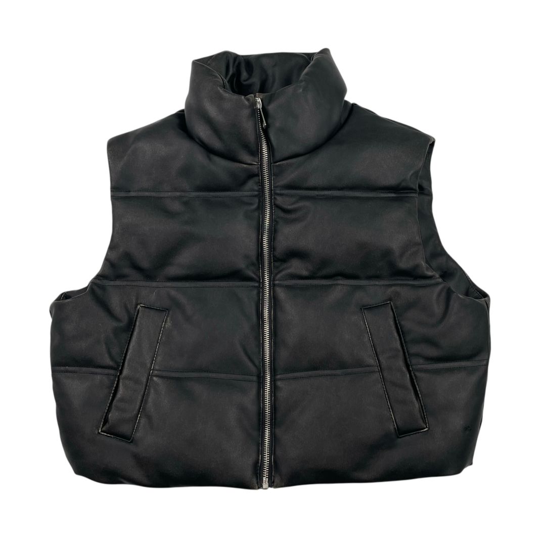Chaleco Corto ZARA Color Negro Talle XS