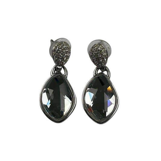 Aros x2  SWAROVSKI  Color Plateado Talle Unico