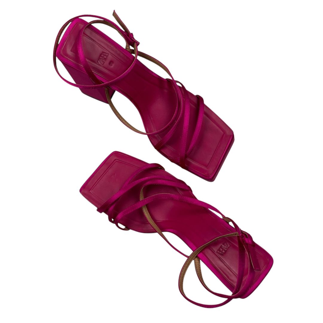 Sandalias ZARA Color Fucsia Talle 38