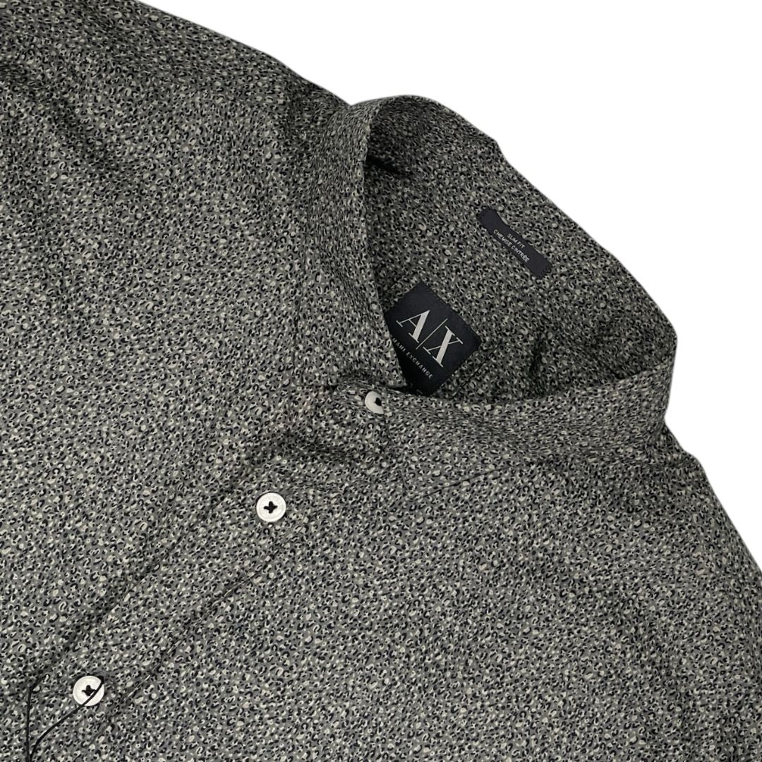Camisa Manga Larga ARMANI Color Verde Talle L