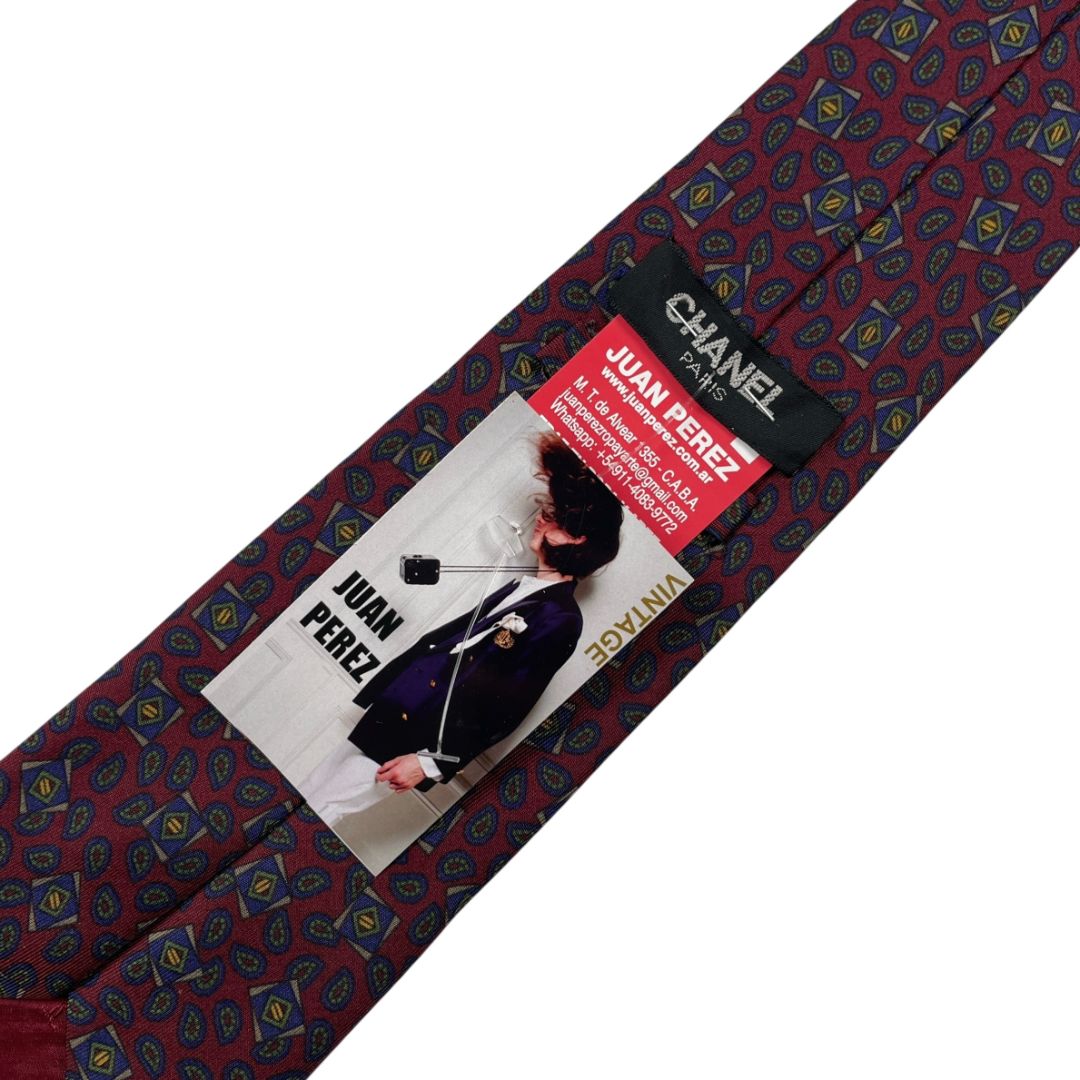Corbata CHANEL Color Varios Estampado Talle Unico