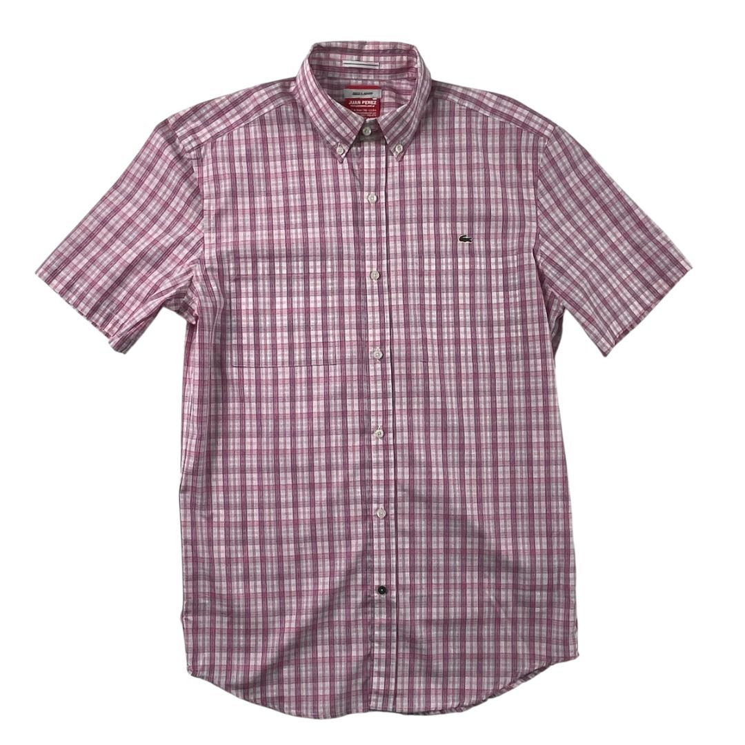Camisa Manga Corta LACOSTE Color Rosa Talle 38