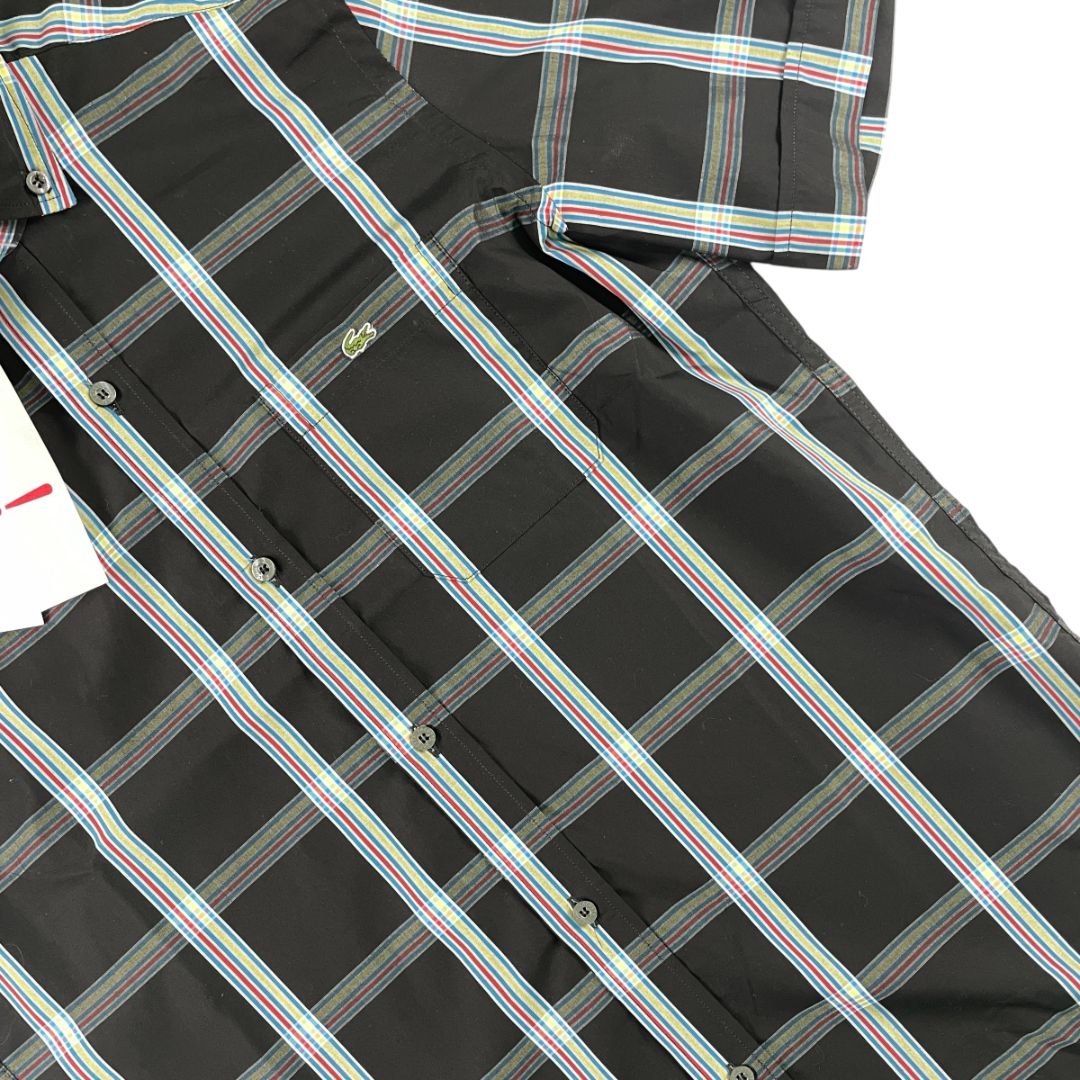 Camisa Manga Corta LACOSTE Color Negro Talle 40