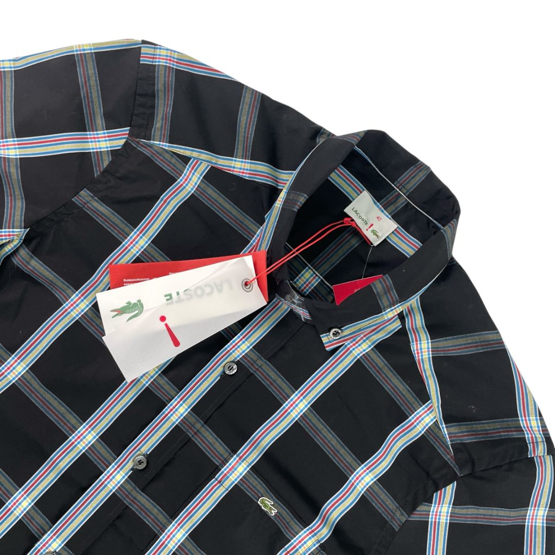 Camisa Manga Corta LACOSTE Color Negro Talle 40