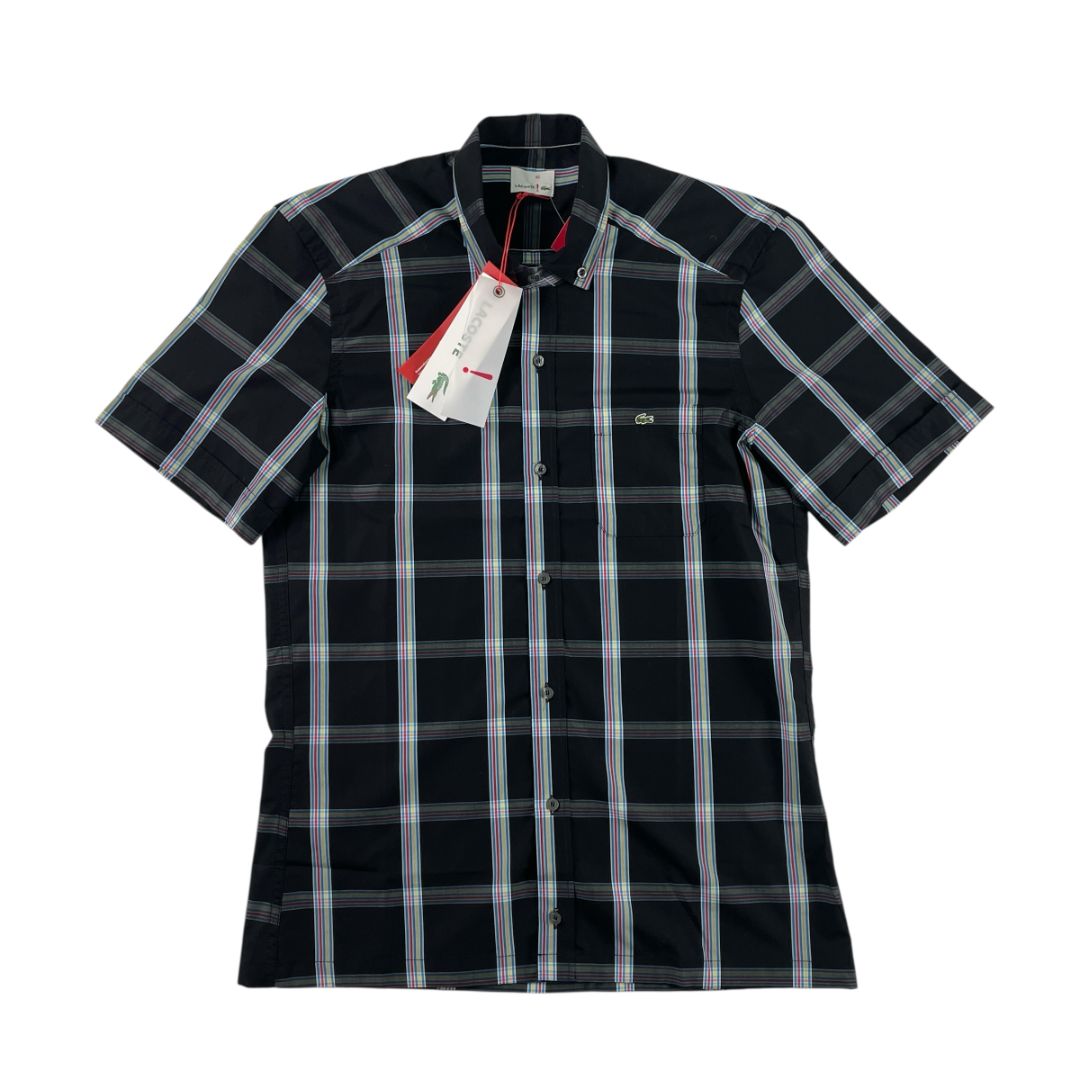Camisa Manga Corta LACOSTE Color Negro Talle 40