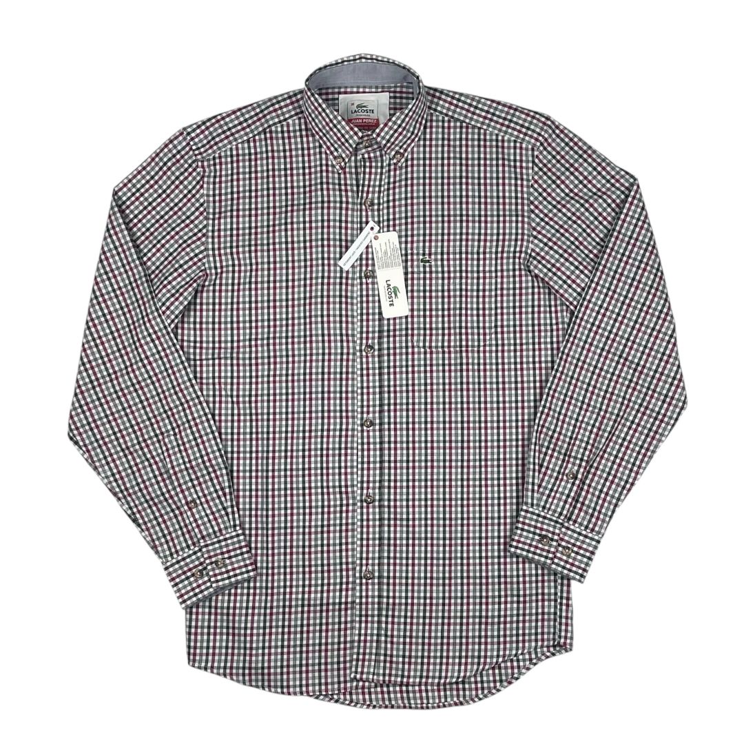 Camisa Manga Larga LACOSTE Color Varios Cuadrille Talle 38