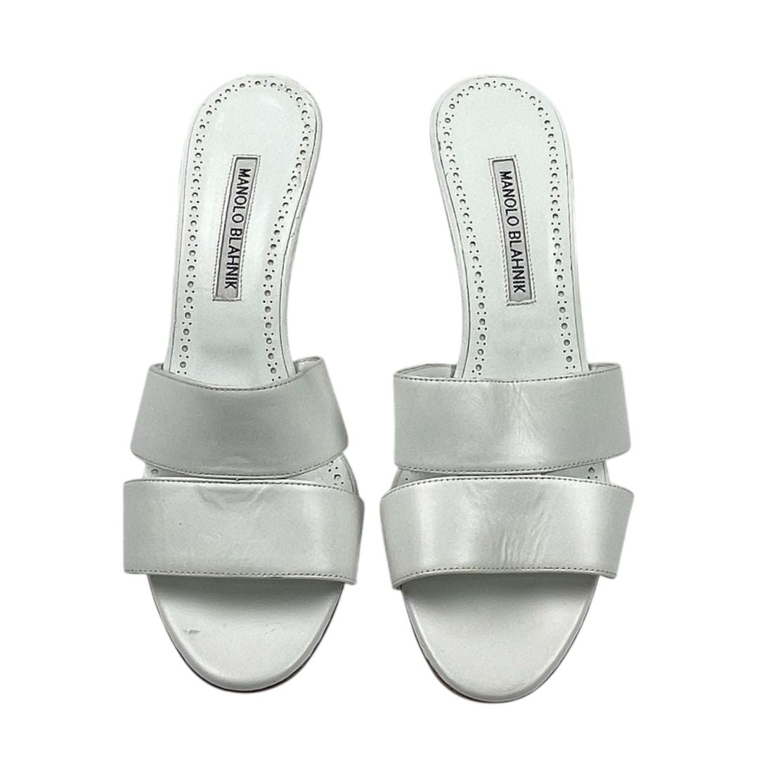 Sandalias MANOLO BLAHNIK Color Blanco Talle 39