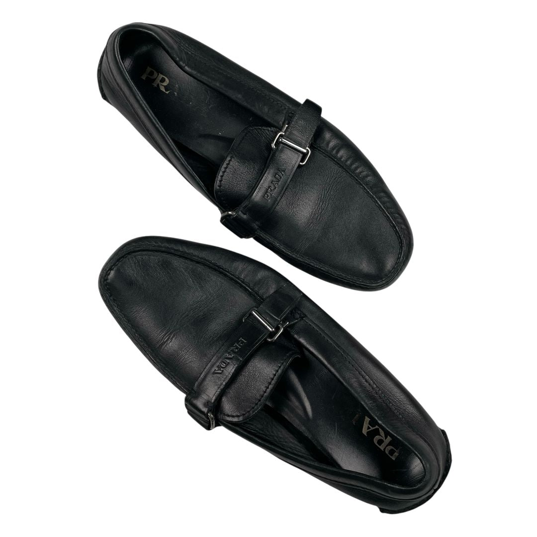 Mocasines PRADA Color Negro Talle 8