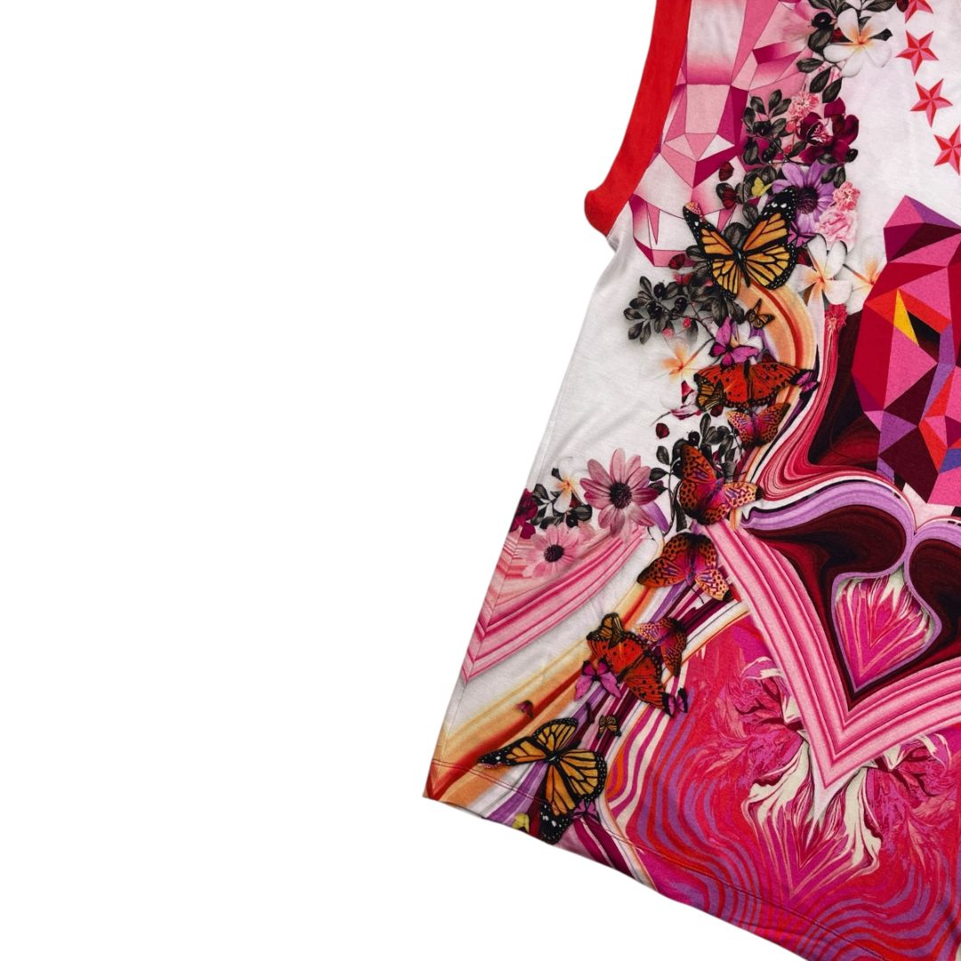 Remera Manga Corta CAVALLI Color Varios Estampado Talle M