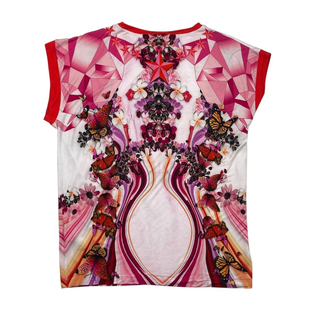 Remera Manga Corta CAVALLI Color Varios Estampado Talle M