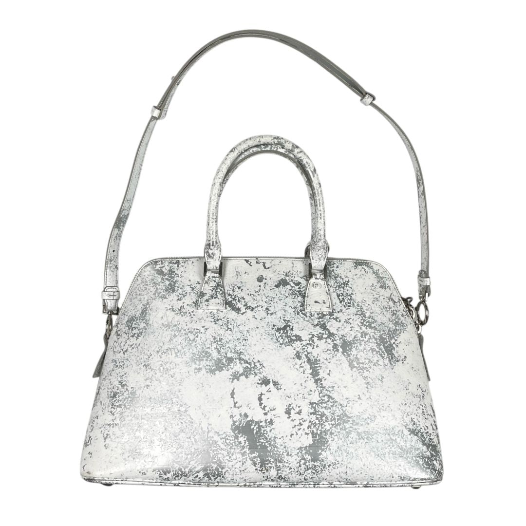 Cartera MAISON MARGIELA Color Blanco Y Plateado Medida 41cm X 27cm