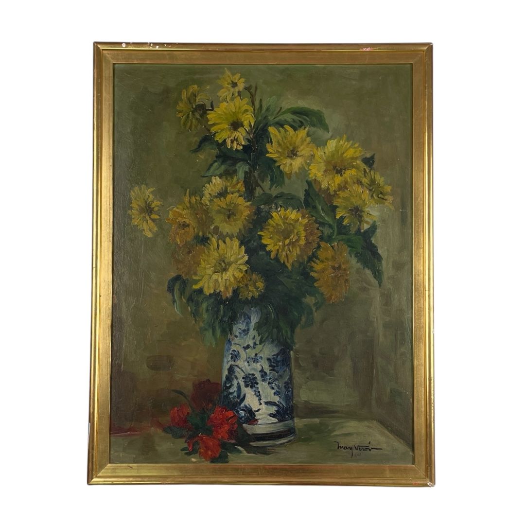 Arte sin Vidrio MAY VEROV Estilo Naturaleza Muerta Marco 66 cm X 50 cm Obra 59 cm X 44 cm
