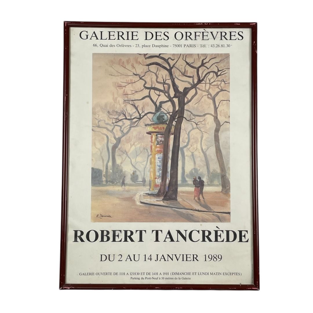 Arte con Vidrio ROBERT TANCREDE Estilo Figurativo Marco 70 cm X 51 cm Obra 67 cm X 48 cm
