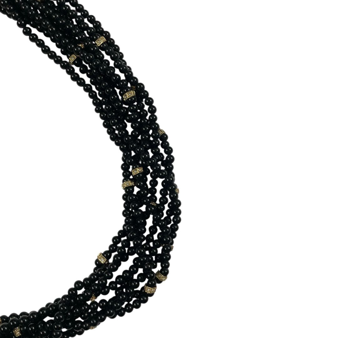 Collar SIN MARCA Varios Negro y Dorado Talle Unico