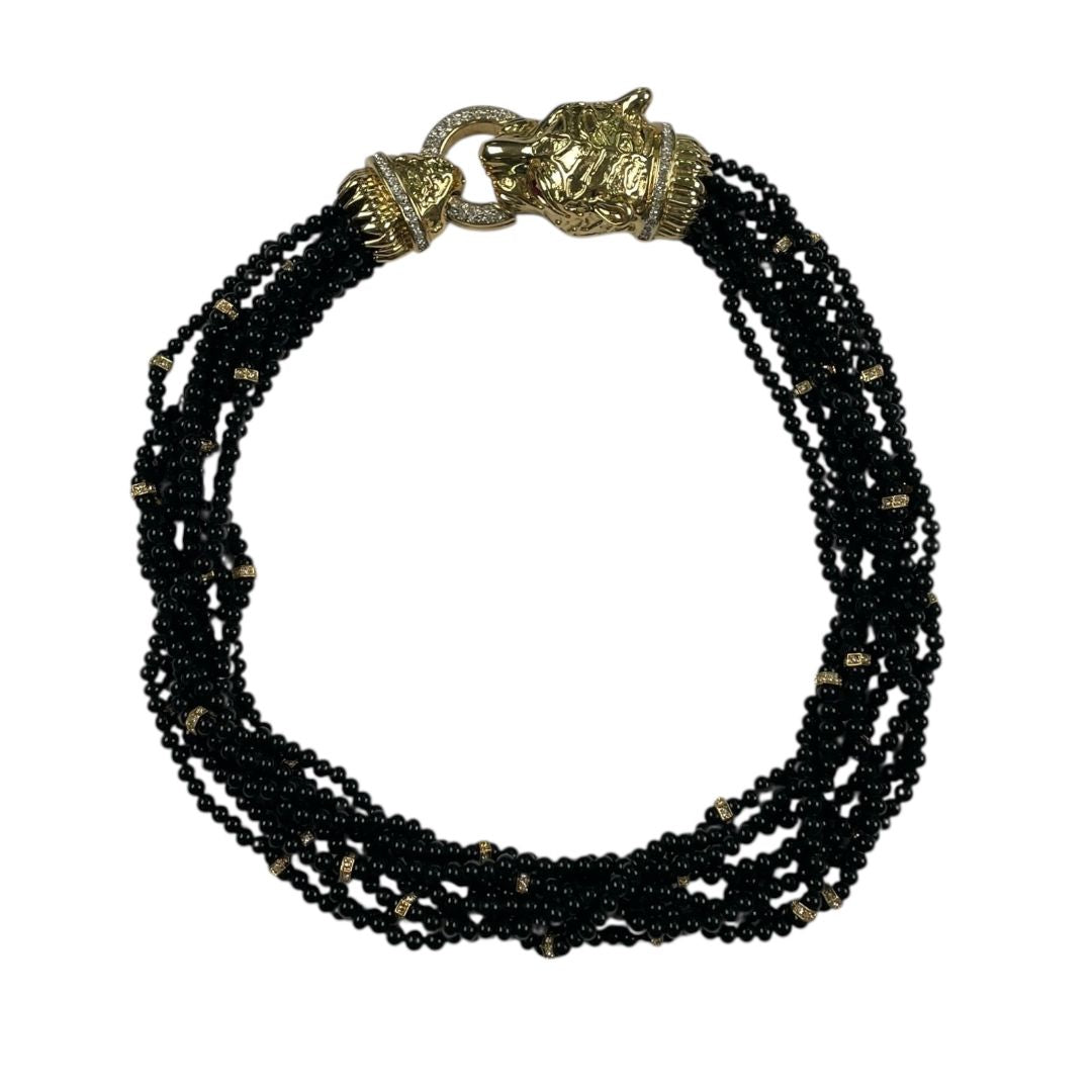 Collar SIN MARCA Varios Negro y Dorado Talle Unico