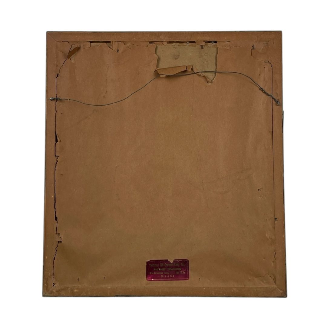 Arte con Vidrio ANONIMO Estilo Figurativo Obra 25 cm X 22 cm Marco 43 cm X 39 cm