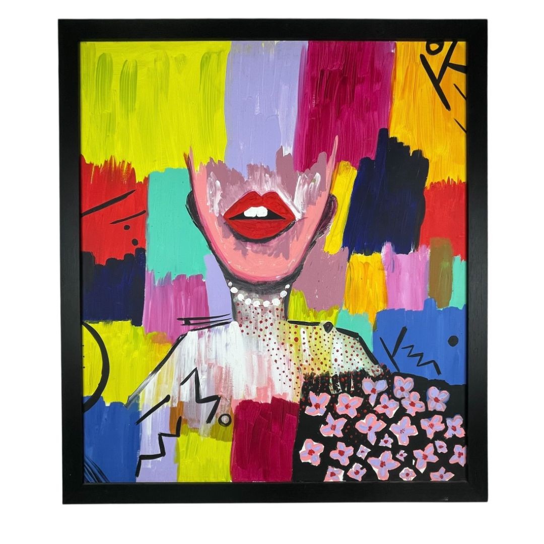 Arte sin Vidrio ANONIMO Estilo Figurativo Obra 88 cm X 78 cm Marco 97 cm X 86 cm