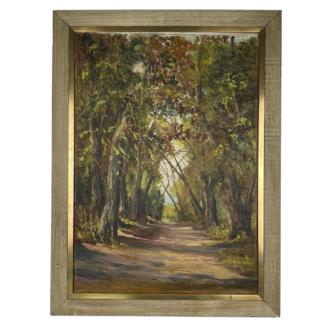 Arte sin Vidrio ANONIMO Estilo Paisajismo Obra 70 cm X 49 cm Marco 81 cm X 60 cm