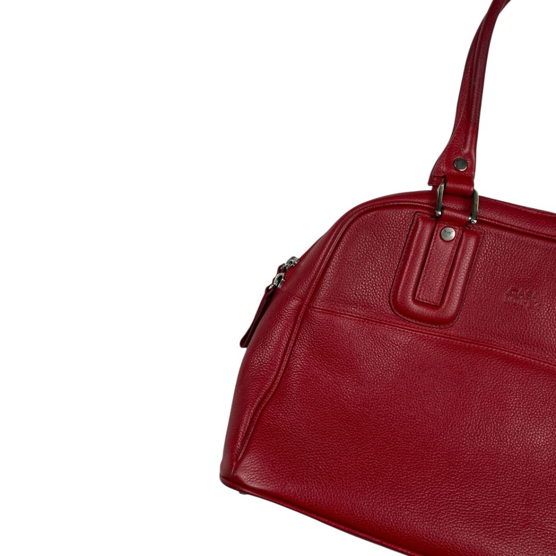 Cartera CASA LOPEZ Color Rojo Medida 31cm X 24cm