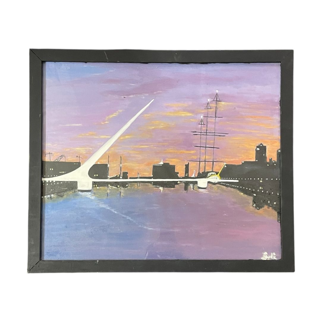 SIN MARCA Arte con Vidrio Estilo Paisajismo Medida 64cm X 54cm