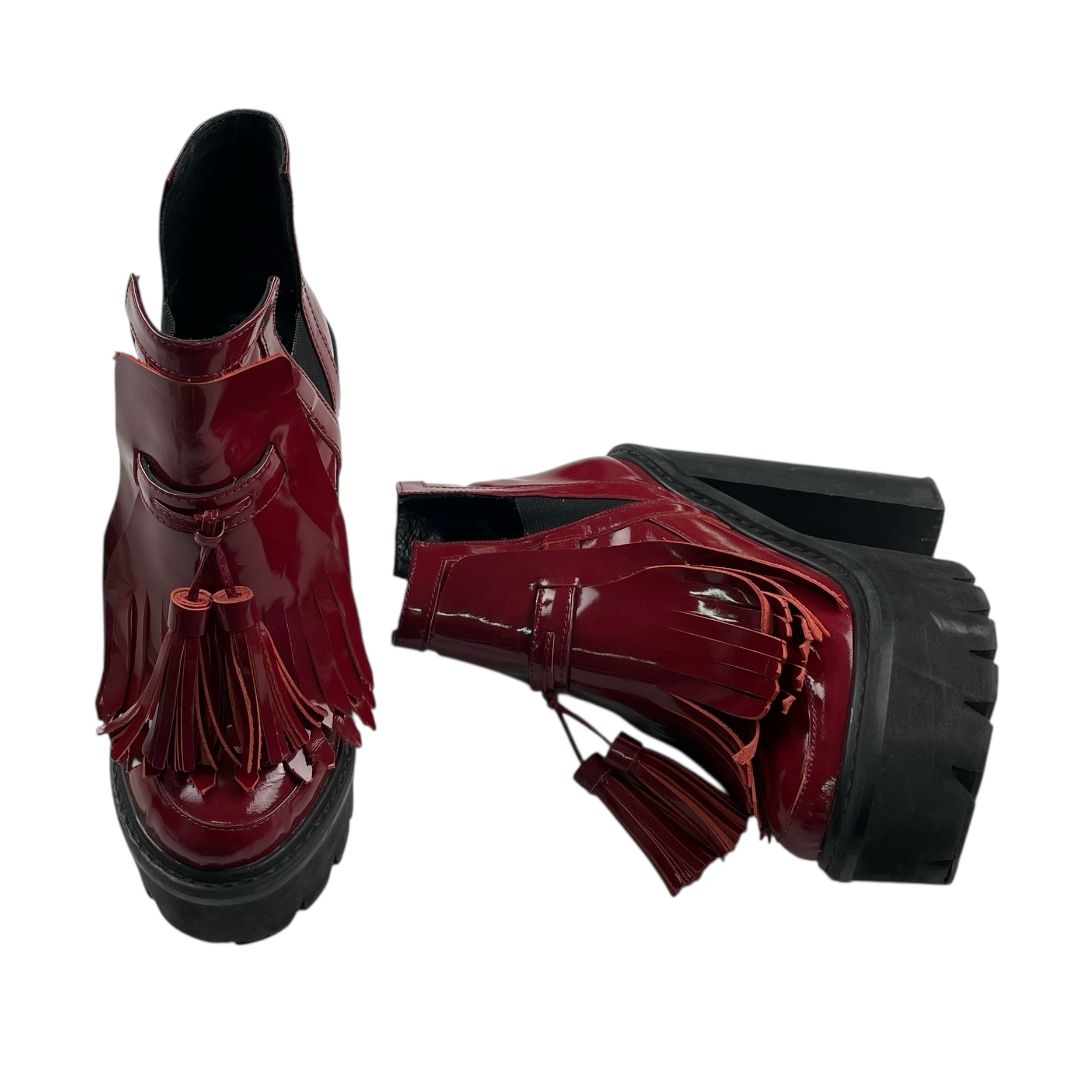 Plataformas CAMPBELL Color Bordeaux Talle 37
