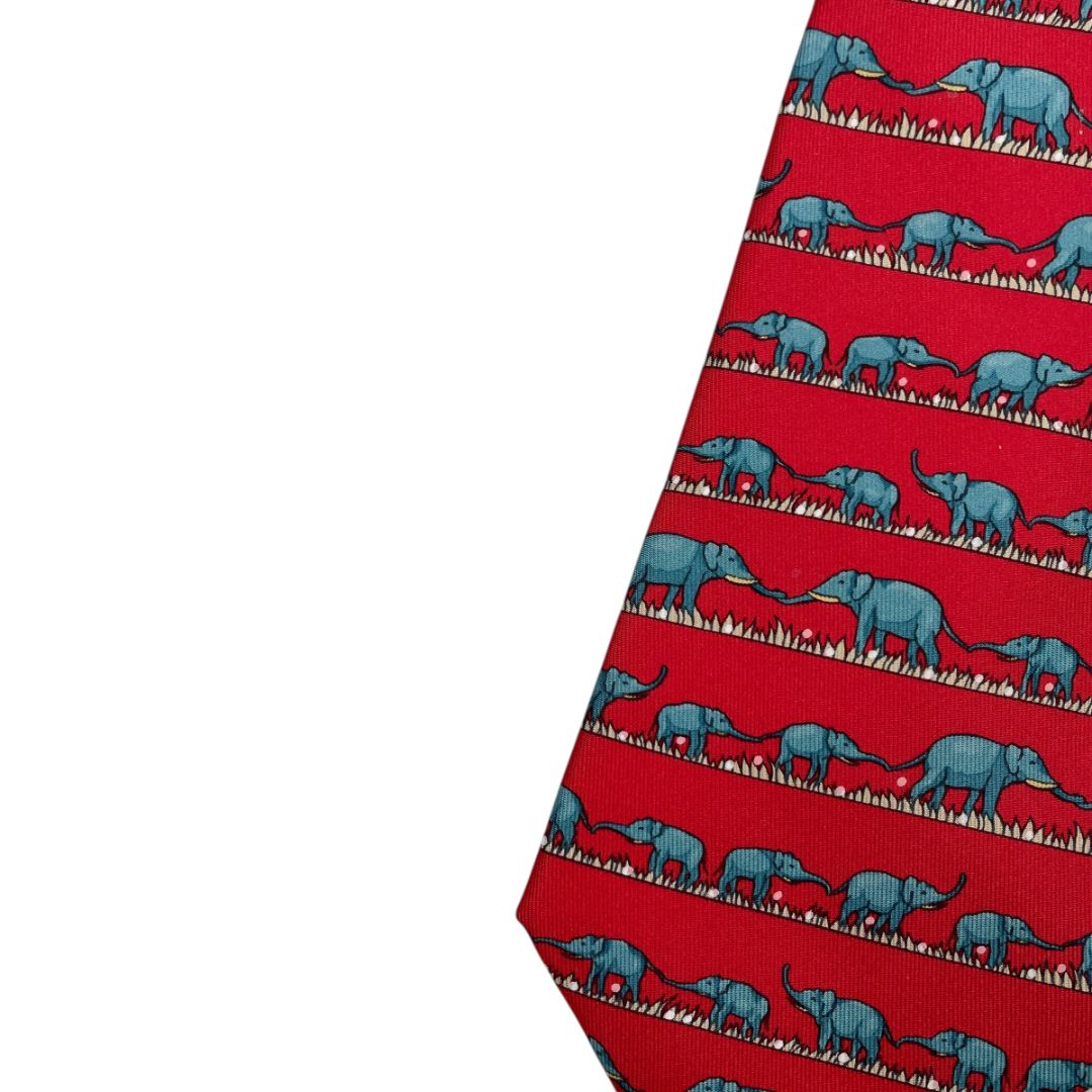 Corbata HERMES Rojo Talle Unico