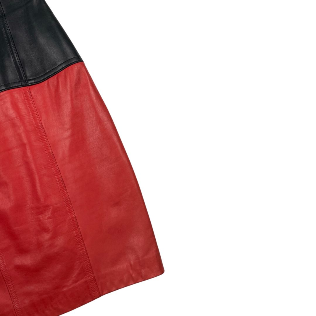 Pollera Media Pierna ESCADA Color Varios Rojo Y Negro Talle 34