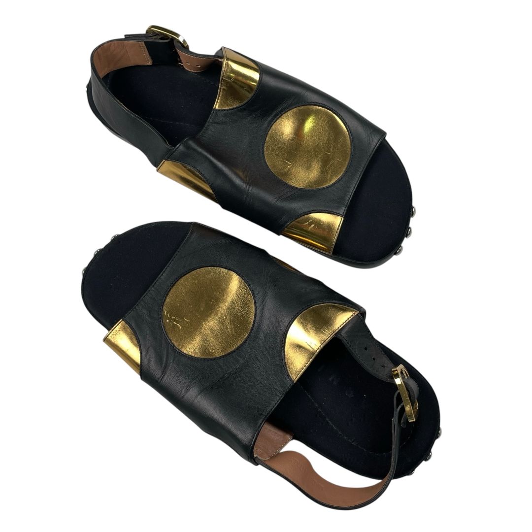 Sandalias MARNI Color Negro y Dorado Talle 40
