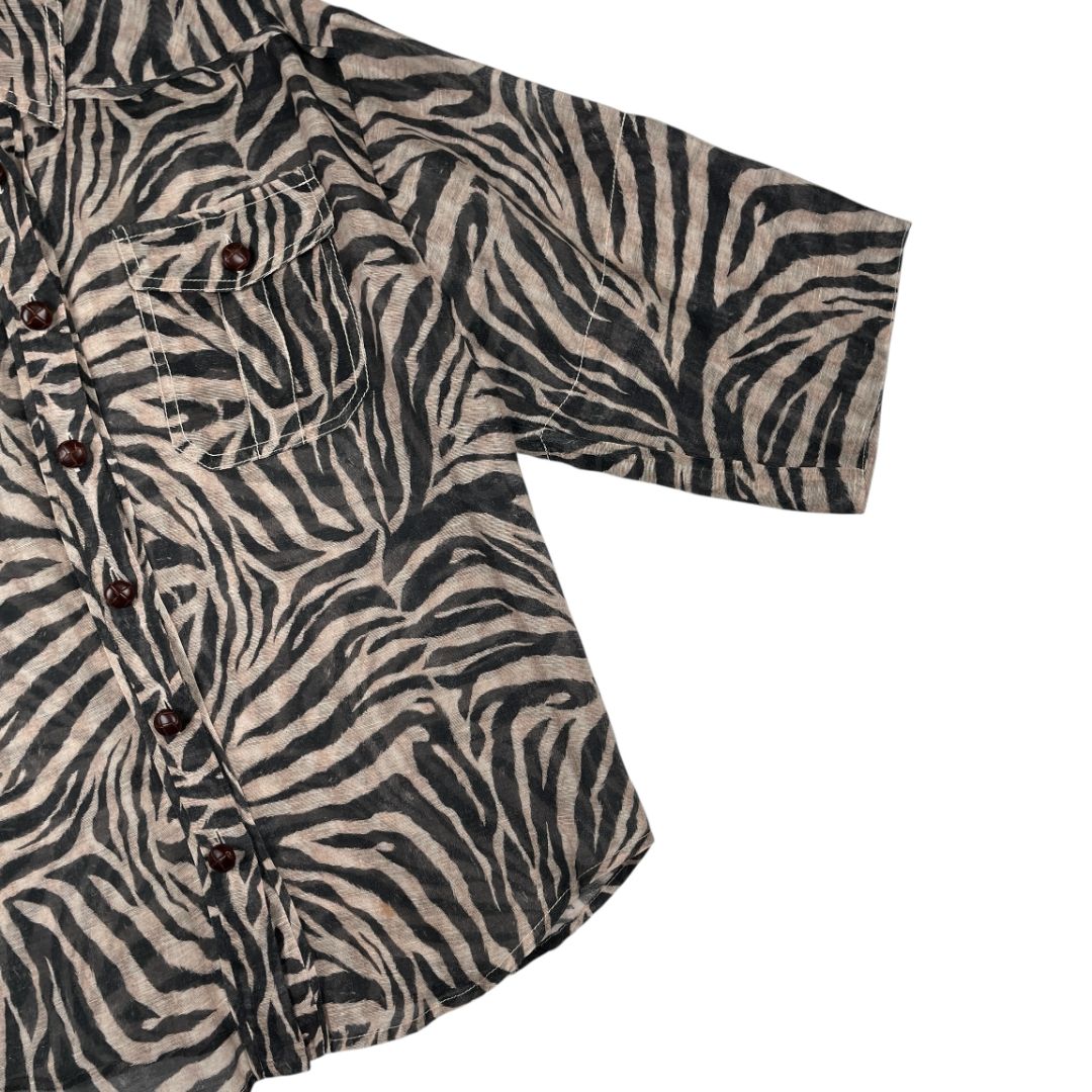 Camisa Manga Corta ZIMMERMANN Color Varios Animal Print Talle 40