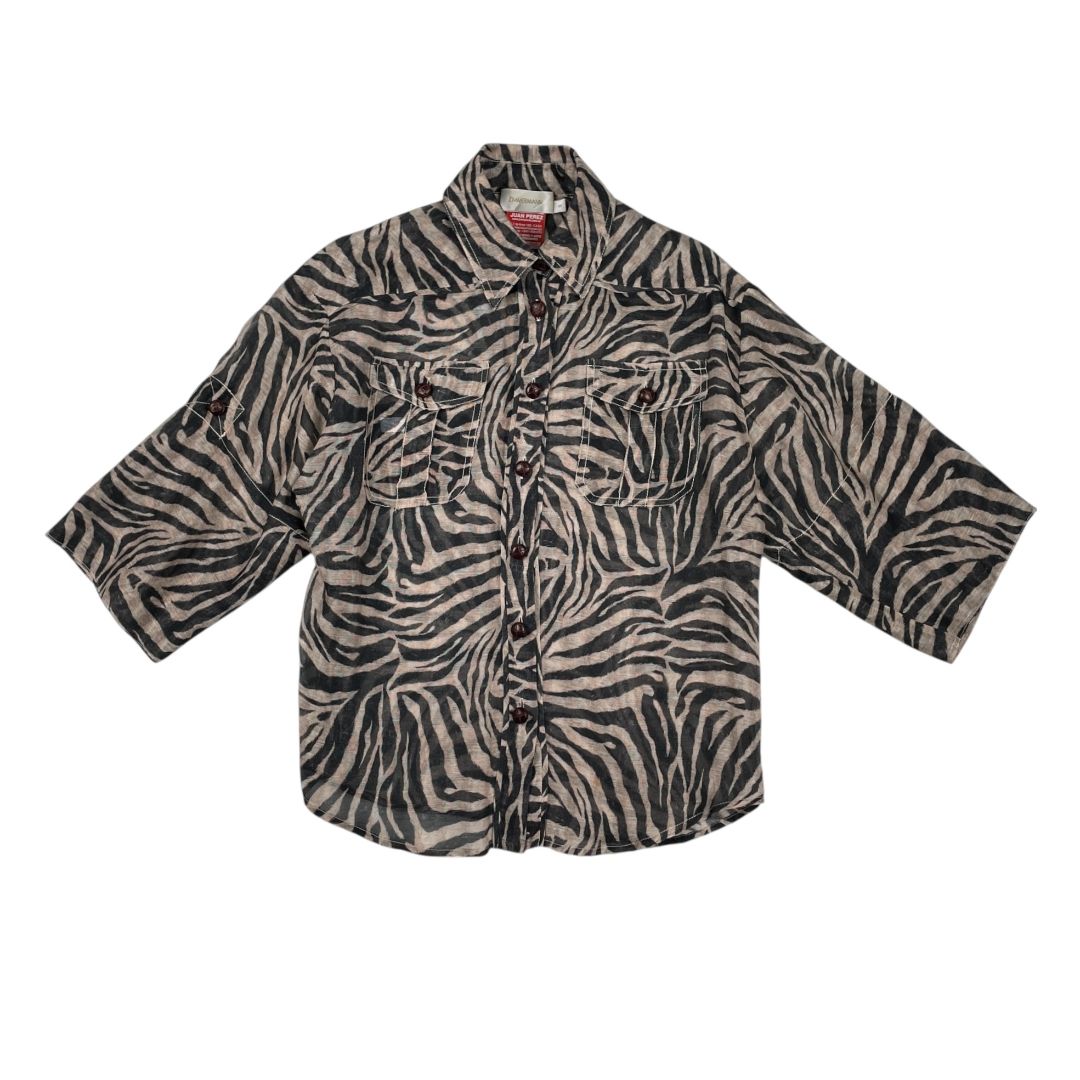 Camisa Manga Corta ZIMMERMANN Color Varios Animal Print Talle 40