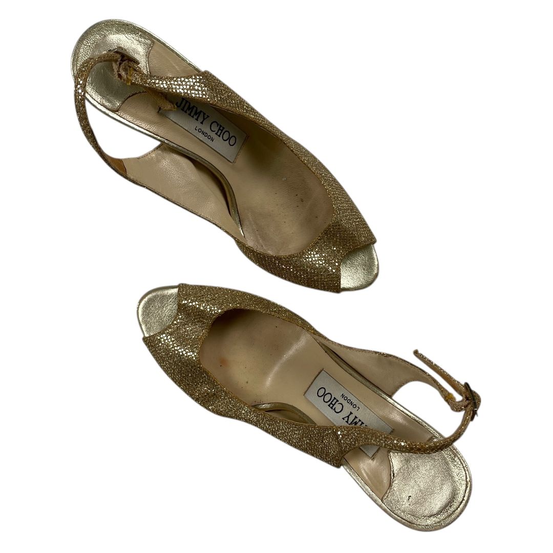 Sandalias JIMMY CHOO Dorado Talle 34
