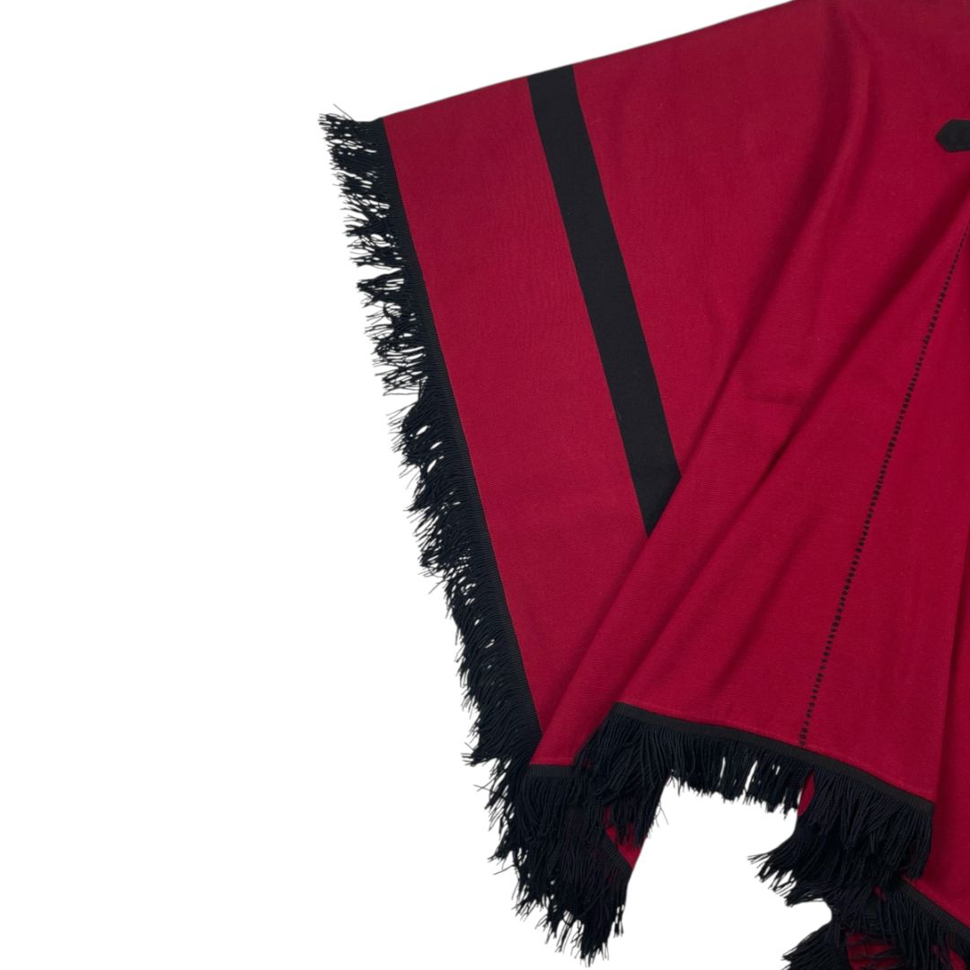 Poncho SIN MARCA Bordeaux Talle Unico