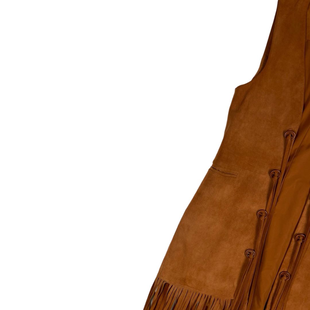 Chaleco Largo INTERMIX Marron Talle S