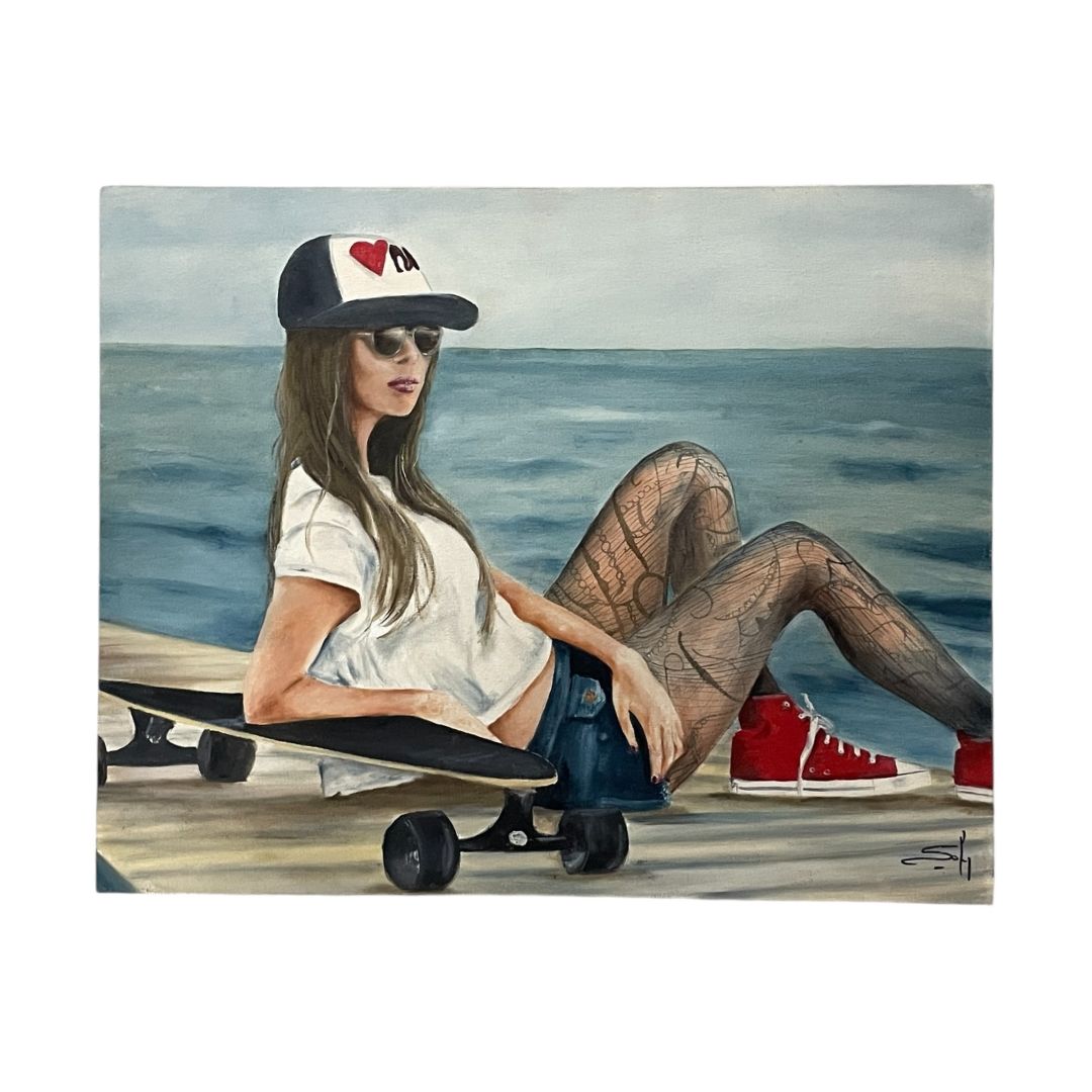 ANONIMO Arte sin Vidrio Estilo Retrato Obra 40cm X 50cm