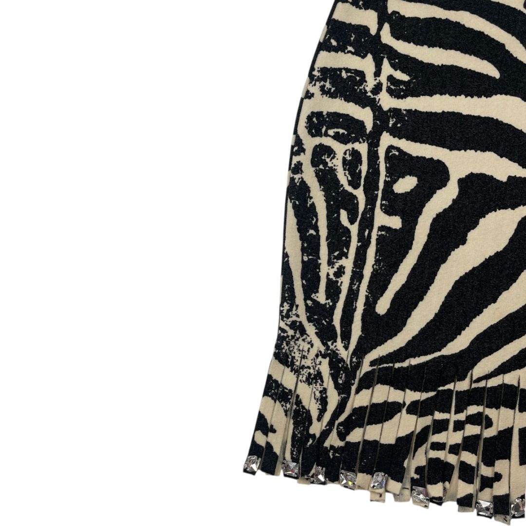 Pollera Media Pierna BLUEMARINE Varios Blanco Y Negro Talle S