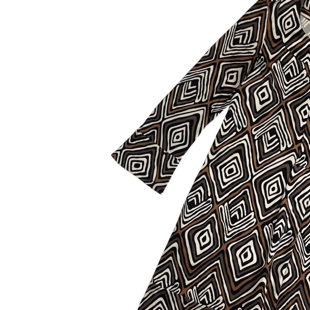 Vestido Manga Larga DIANE VON FÜRSTENBERG Varios Estampado Talle 2